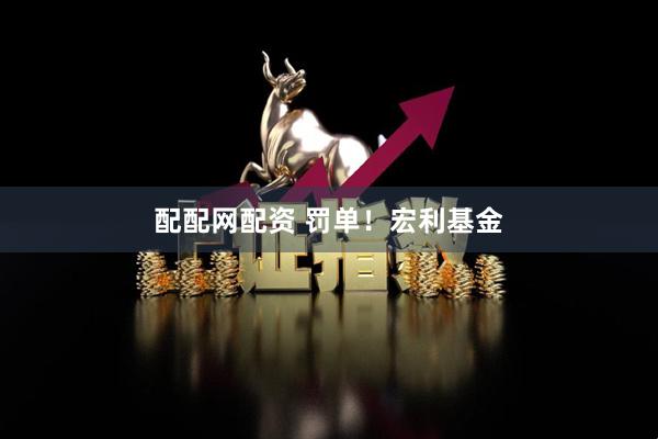 配配网配资 罚单！宏利基金