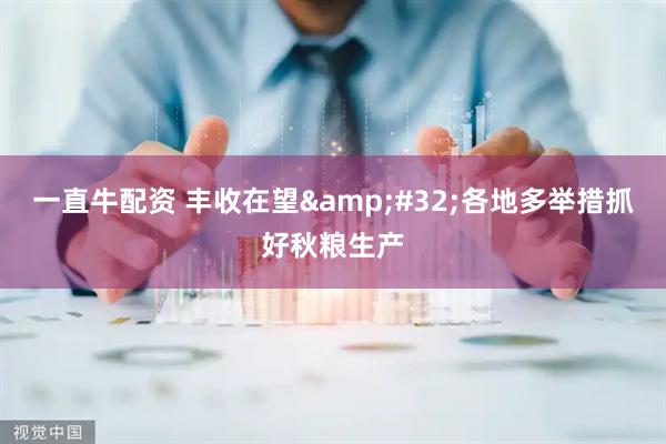 一直牛配资 丰收在望&#32;各地多举措抓好秋粮生产