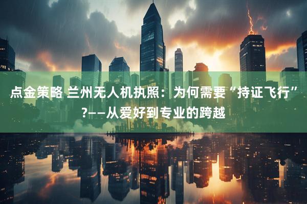 点金策略 兰州无人机执照：为何需要“持证飞行”?——从爱好到专业的跨越