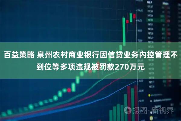 百益策略 泉州农村商业银行因信贷业务内控管理不到位等多项违规被罚款270万元